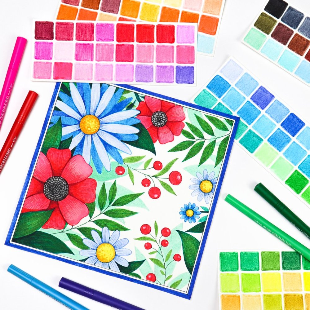 120 Colors Dual Tip Brush Pens Art  Markers Set - Picture 8 of 8